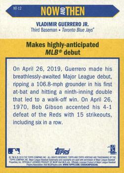 2019 Topps Heritage - Now and Then #NT-12 Vladimir Guerrero Jr. Back