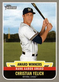 2019 Topps Heritage - Award Winners #AW-10 Christian Yelich Front