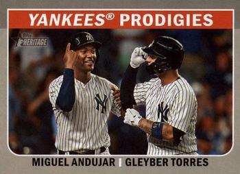 2019 Topps Heritage - Combo Cards #CC-3 Yankees Prodigies (Miguel Andujar / Gleyber Torres) Front