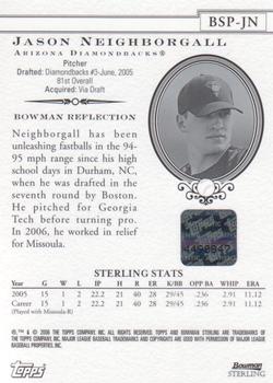 2006 Bowman Sterling - Prospects #BSP-JN Jason Neighborgall Back