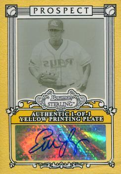 2006 Bowman Sterling - Prospects Encased Printing Plates Yellow #BSP-EL Evan Longoria Front