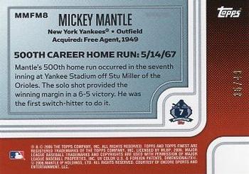 2006 Finest - Mantle Moments Refractors Gold #MMFM8 Mickey Mantle Back