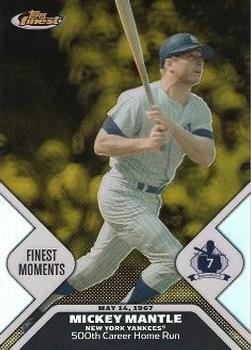 2006 Finest - Mantle Moments Refractors Gold #MMFM8 Mickey Mantle Front