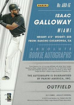 2019 Panini Chronicles - Absolute Rookie Autographs #ARA-IG Isaac Galloway Back