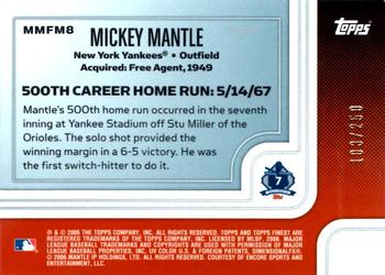 2006 Finest - Mantle Moments X-Fractors #MMFM8 Mickey Mantle Back