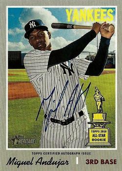 2019 Topps Heritage - Real One High Number Autographs #ROA-MA Miguel Andujar Front