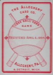 1904 Allegheny Card Company #NNO Christy Mathewson Back