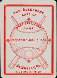 1904 Allegheny Card Company #NNO Jake Beckley Back