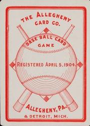 1904 Allegheny Card Company #NNO Jimmy Burke Back