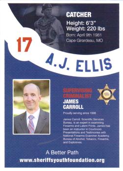 2015 Los Angeles Dodgers Sheriff's Department #NNO A.J. Ellis Back