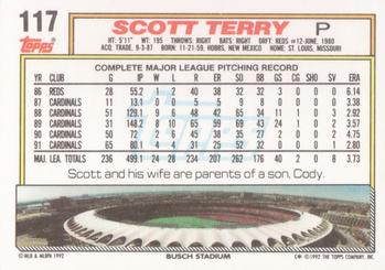 1992 Topps #117 Scott Terry Back