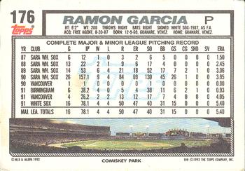 1992 Topps #176 Ramon Garcia Back