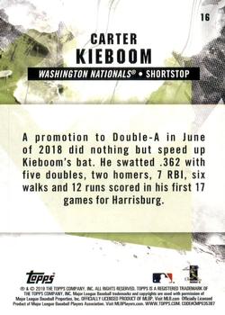 2019 Topps Fire #16 Carter Kieboom Back