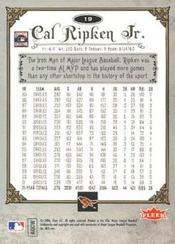 2006 Fleer Greats of the Game - Copper #19 Cal Ripken Jr. Back
