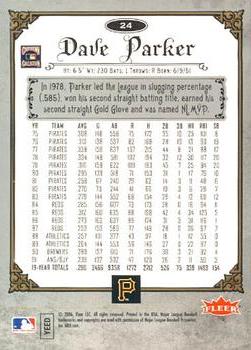 2006 Fleer Greats of the Game - Copper #24 Dave Parker Back
