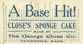 1911 George Close Candy (E94) #NNO Patsy Dougherty Back