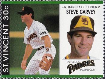 1989 St. Vincent Baseball Players Stamps #NNO Steve Garvey Front
