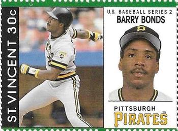 1989 St. Vincent Baseball Players Stamps #NNO Barry Bonds Front