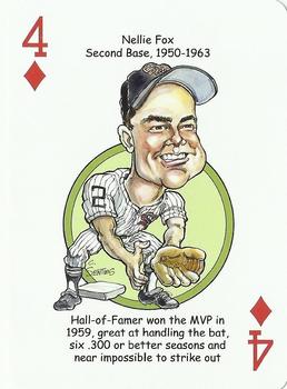 2011 Hero Decks Chicago White Sox South Side Edition Baseball Heroes Playing Cards #4♦ Nellie Fox Front