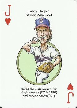 2011 Hero Decks Chicago White Sox South Side Edition Baseball Heroes Playing Cards #J♥ Bobby Thigpen Front