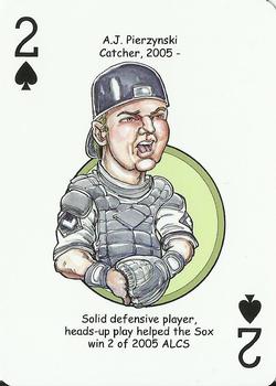 2011 Hero Decks Chicago White Sox South Side Edition Baseball Heroes Playing Cards #2♠ A.J. Pierzynski Front