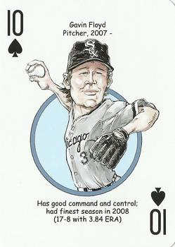 2011 Hero Decks Chicago White Sox South Side Edition Baseball Heroes Playing Cards #10♠ Gavin Floyd Front