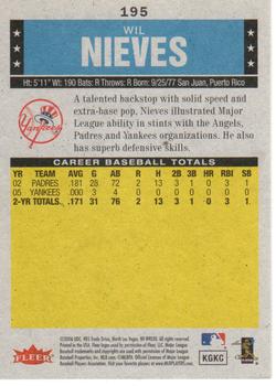 2006 Fleer Tradition - Black and White #195 Wil Nieves Back