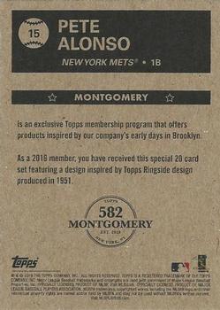 2018-19 Topps 582 Montgomery Club Set 4 #15 Pete Alonso Back