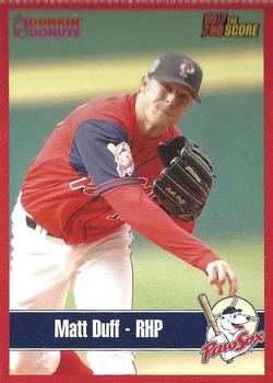 2004 Dunkin' Donuts 99.7/790 The Score Pawtucket Red Sox #NNO Matt Duff Front