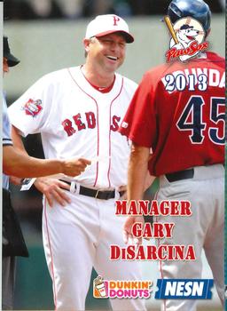 2013 Dunkin' Donuts NESN Pawtucket Red Sox #NNO Gary DiSarcina Front