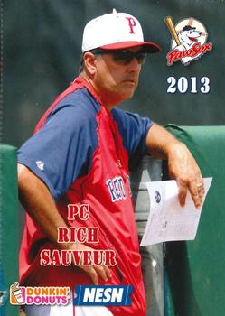 2013 Dunkin' Donuts NESN Pawtucket Red Sox #NNO Rich Sauveur Front