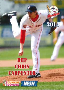 2013 Dunkin' Donuts NESN Pawtucket Red Sox #NNO Chris Carpenter Front