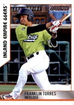 2019 Choice Inland Empire 66ers #25 Franklin Torres Front