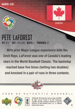 2006 SP Authentic - World Baseball Classic Future Watch #WBC-10 Pete LaForest Back