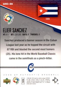 2006 SP Authentic - World Baseball Classic Future Watch #WBC-36 Eriel Sanchez Back