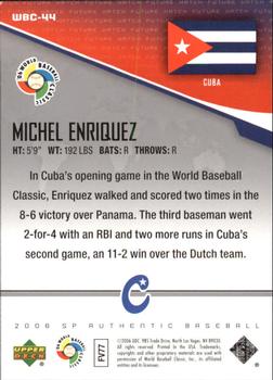 2006 SP Authentic - World Baseball Classic Future Watch #WBC-44 Michel Enriquez Back