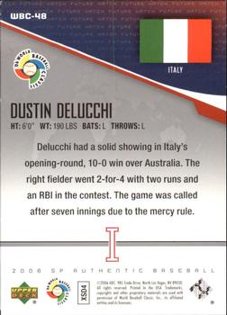 2006 SP Authentic - World Baseball Classic Future Watch #WBC-48 Dustin Delucchi Back