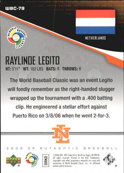 2006 SP Authentic - World Baseball Classic Future Watch #WBC-79 Raylinde Legito Back