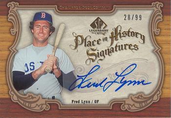 2006 SP Legendary Cuts - Place in History Signatures #PH-FL Fred Lynn Front