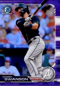 2019 Bowman Chrome - Purple Refractor #14 Dansby Swanson Front