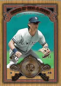 2006 SP Legendary Cuts - When It Was A Game Gold #WG-GN Graig Nettles Front