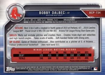 2019 Bowman Chrome - Prospects #BCP-154 Bobby Dalbec Back