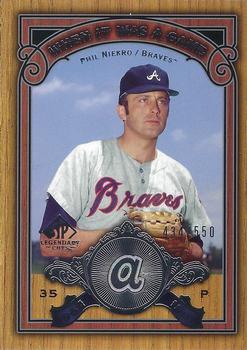 2006 SP Legendary Cuts - When It Was A Game Silver #WG-PN Phil Niekro Front