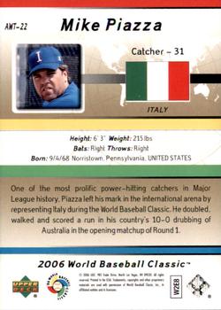 2006 SPx - WBC All-World Team #AWT-22 Mike Piazza Back