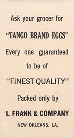 1916 Tango Eggs #NNO Sam Crawford Back