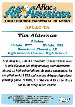 2006 Topps AFLAC All-American Classic #AFLAC-TA Tim Alderson Back