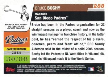 2006 Topps - Gold #288 Bruce Bochy Back