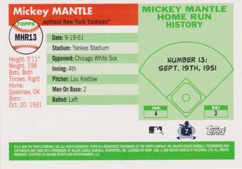 2006 Topps - Mickey Mantle Home Run History #MHR13 Mickey Mantle Back