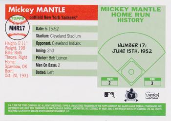 2006 Topps - Mickey Mantle Home Run History #MHR17 Mickey Mantle Back
