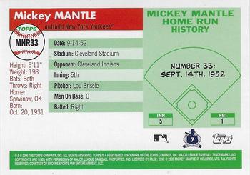 2006 Topps - Mickey Mantle Home Run History #MHR33 Mickey Mantle Back
